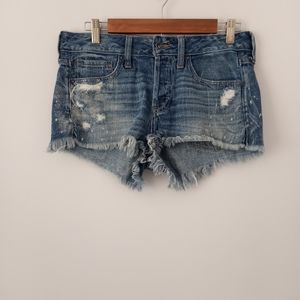 Abercrombie and fitch cut off denim short